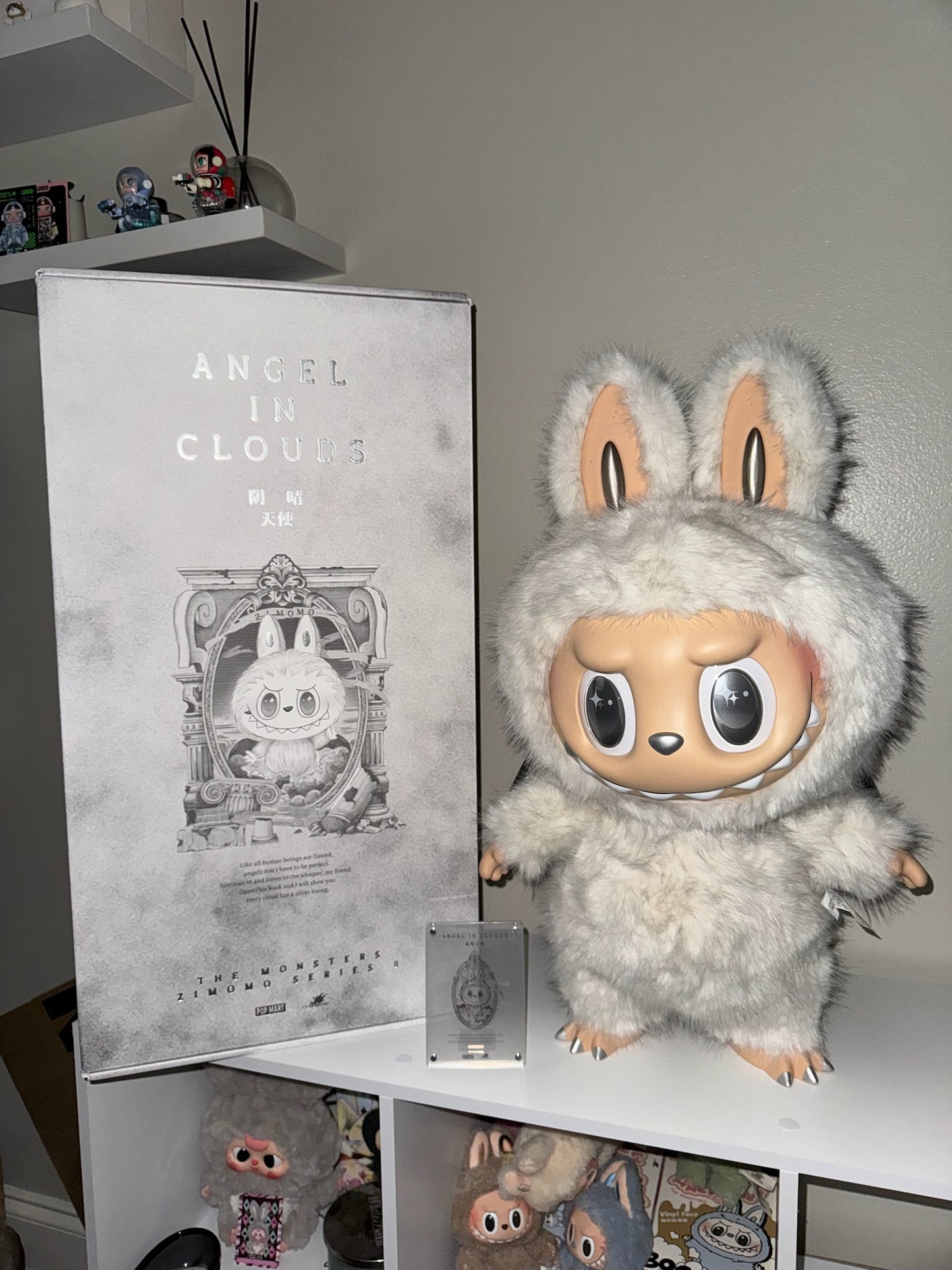 Original Angel in Clouds White Zimomo | Labubu | Animal Figurines